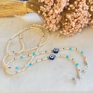 Elegant Blue and Silver Beaded Necklace